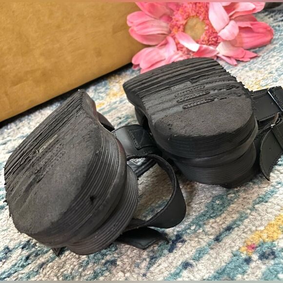Dr. Martens Voss Ankle Strap Sandals Black Leather Size 9 - Picture 9 of 10